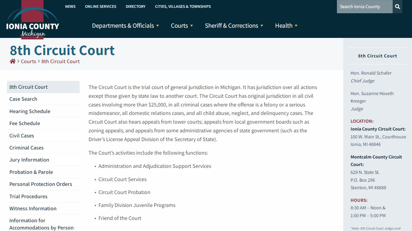 8th Circuit Court – Ionia County